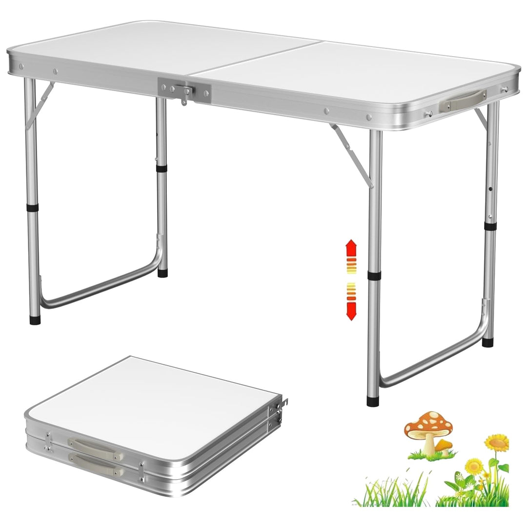 Lucn 1,2 m Campingtisch Klapptisch, Picknicktisch Faltbar Tragbar für Innen und Aussen, Garten, Balk