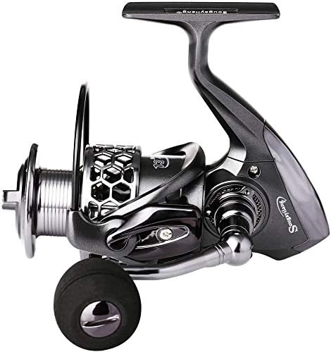 Sougayilang Angelrolle 13 + 1BB leicht, ultra-glatt, Aluminium-Spinnrolle mit gratis Ersatz-Graphits