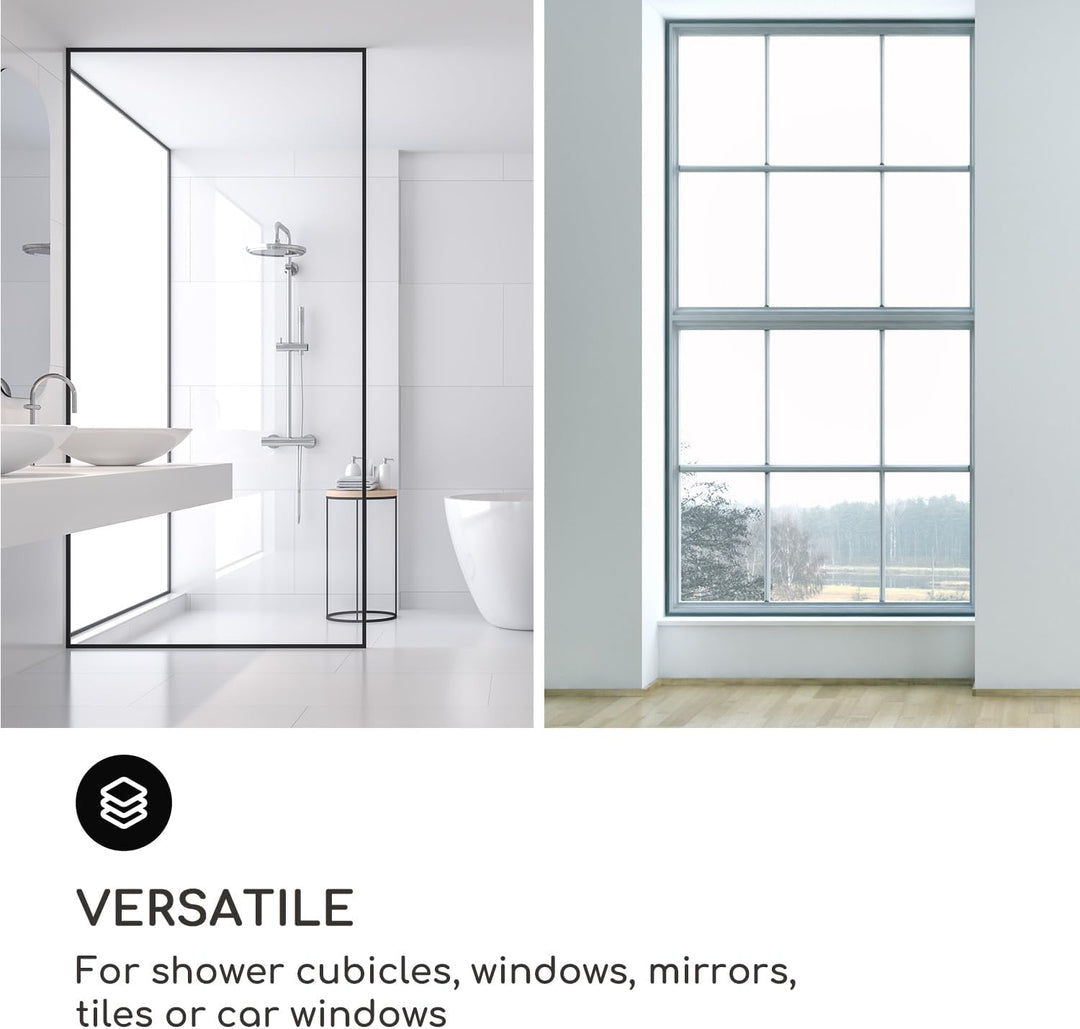 Gütewerk Duschabzieher, Silikon-Abzieher Dusche, Hygienischer Abzieher für Badezimmer, Duschwand & F