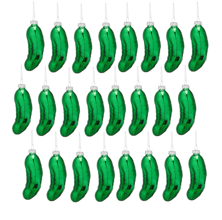 24 Stück Weihnachtsgurke Glas Gurke 11cm Baumschmuck Christmas Pickle Weihnachten