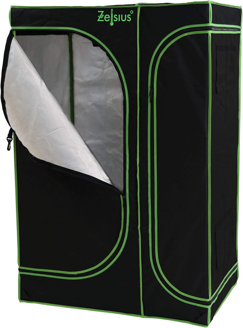 Zelsius Growzelt MyHomeGrow 2-in-1 Grow Tent | Indoor Growbox | schwarz grün | Growroom Growschrank