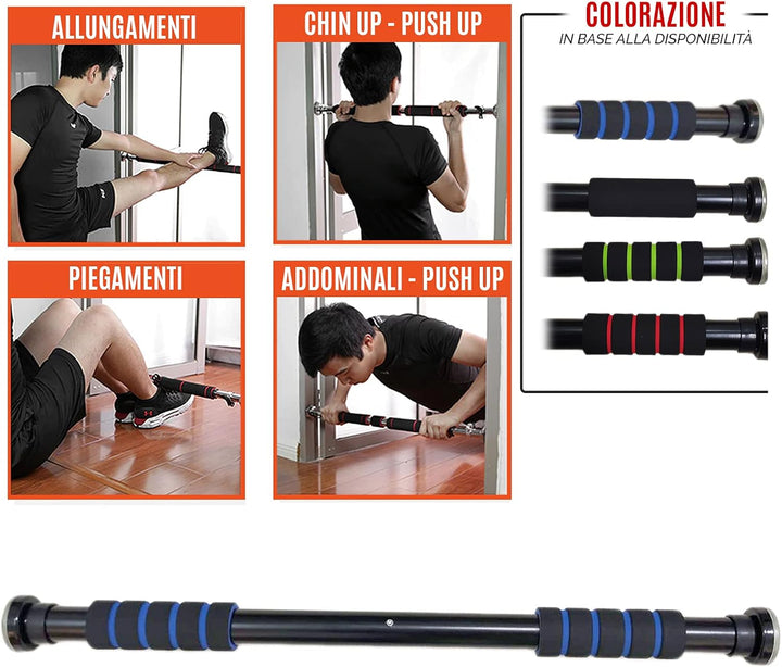 FFitness FSMDK821 | 1 Stange | Klimmzuggerät für die Wand mit 2-Way Stange aus Edelstahl für KörperC