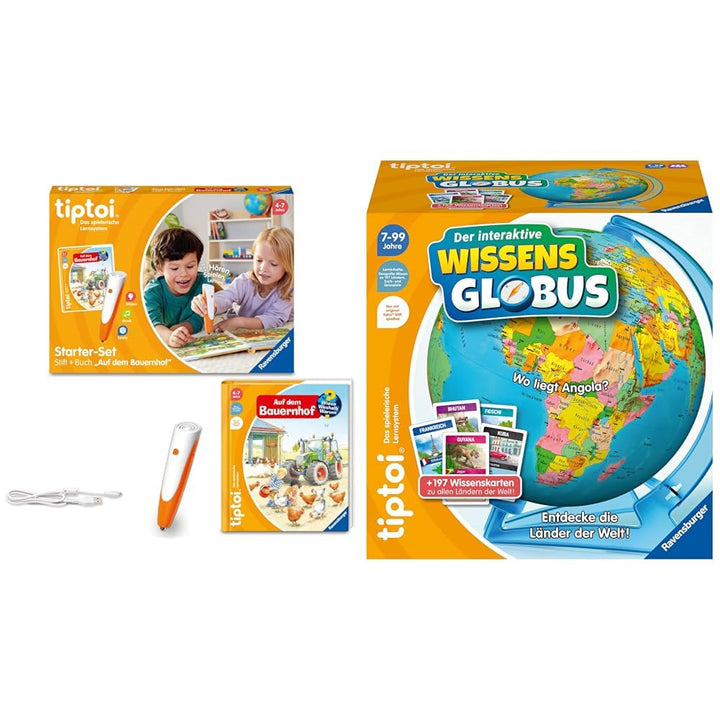 Ravensburger tiptoi Starter-Set 00114: Stift und Bauernhof-Buch & tiptoi Spiel 00107 - Der interakti