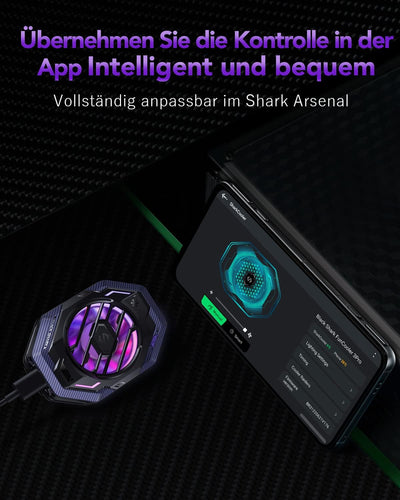 Black Shark FunCooler 3Pro Handy Kühler Lüfter Schnelle Kühlung Einschlaf Timer/Funktion als Telefon