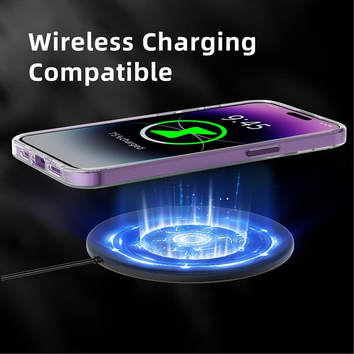 YOUNGKIT für iPhone 14 Pro Hülle, Stossfeste Kratzfeste Schutzhülle Slim Klar Case Chargement magnét