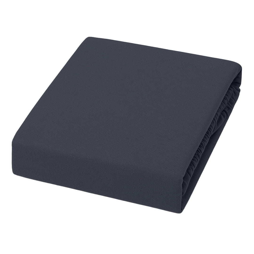 JOOP! Uni Spannbetttuch Grau 100 cm x 200 cm, Grau 100 cm x 200 cm