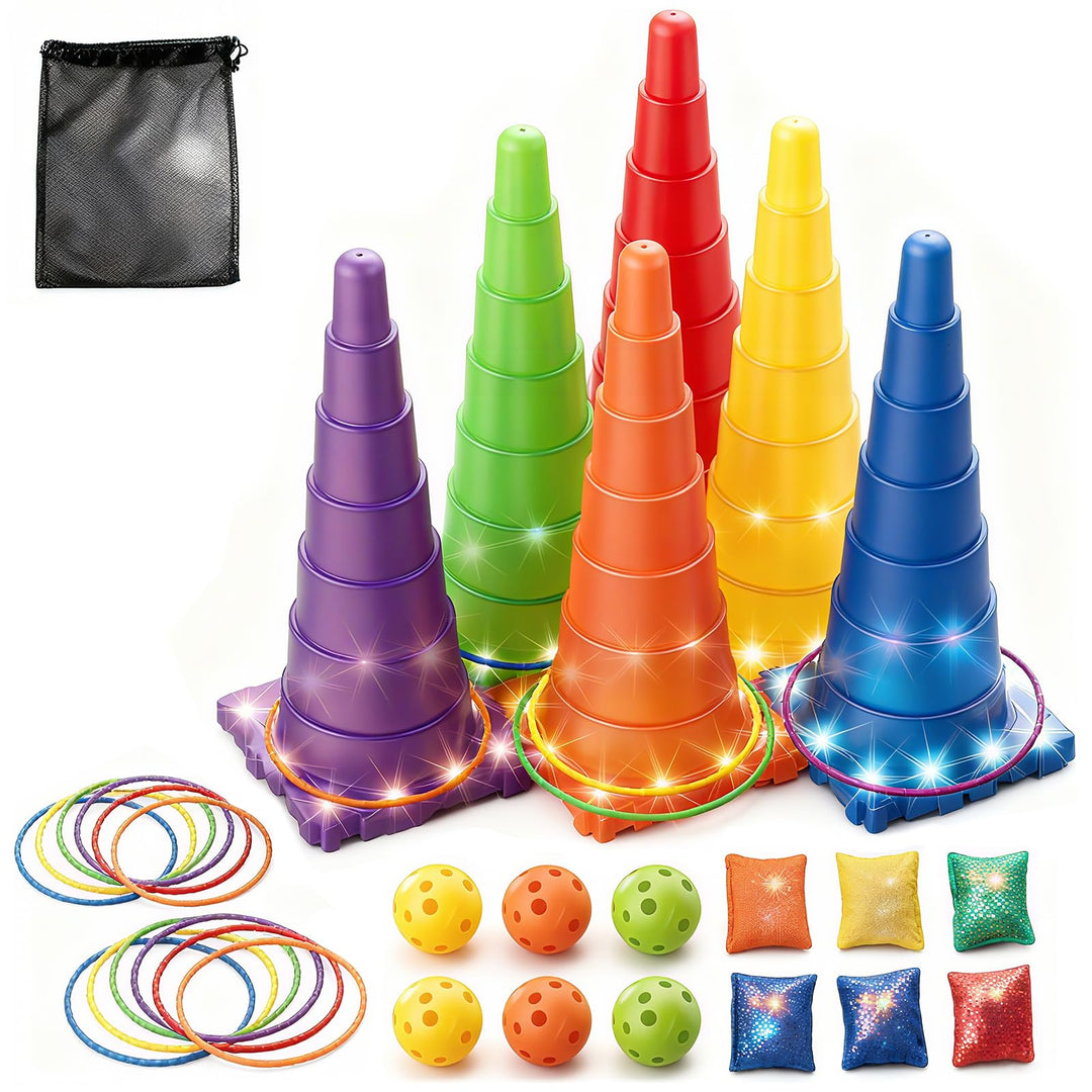 Kinderparty Wurfspiele Ringwurfspiel,Abwechslungsreiches Gameplay,Outdoor Spiele，Throwing Games - Ri