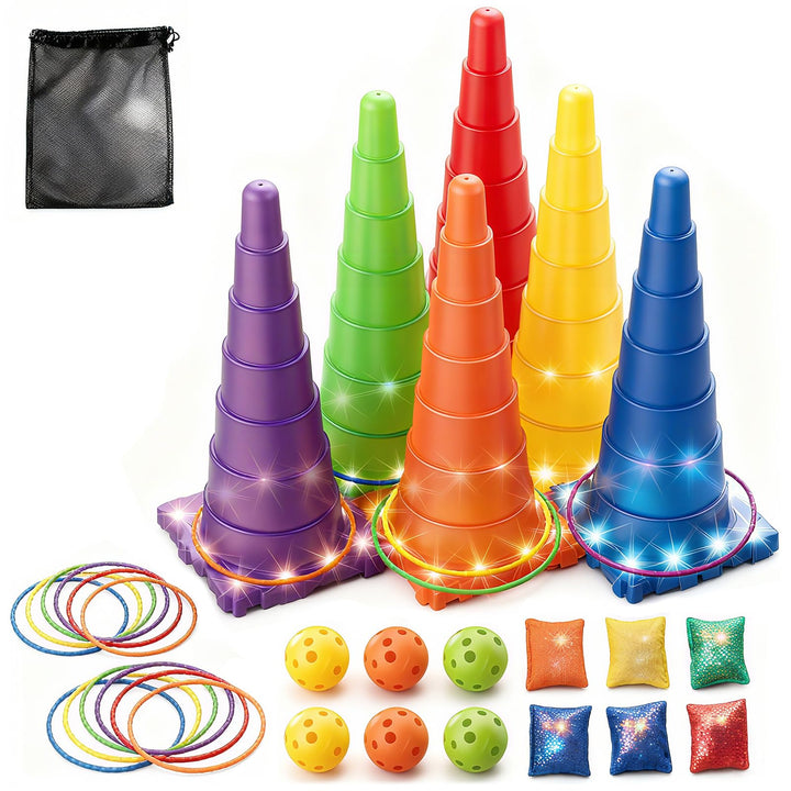Kinderparty Wurfspiele Ringwurfspiel,Abwechslungsreiches Gameplay,Outdoor Spiele，Throwing Games - Ri