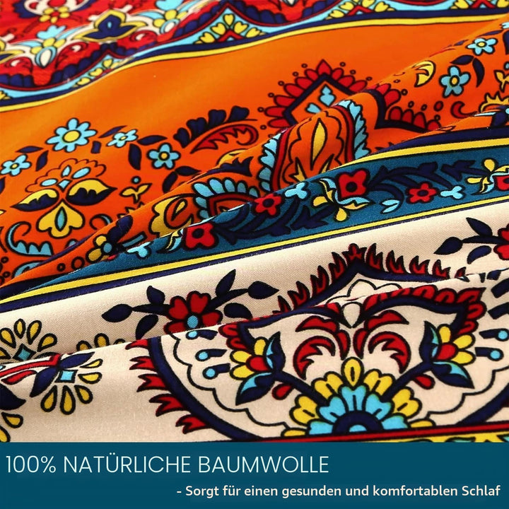 Qucover Bettwäsche 155x220cm 100% Baumwolle Bettbezug mit Reissverschluss 155 x 220 cm 2 TLG. mit Ki