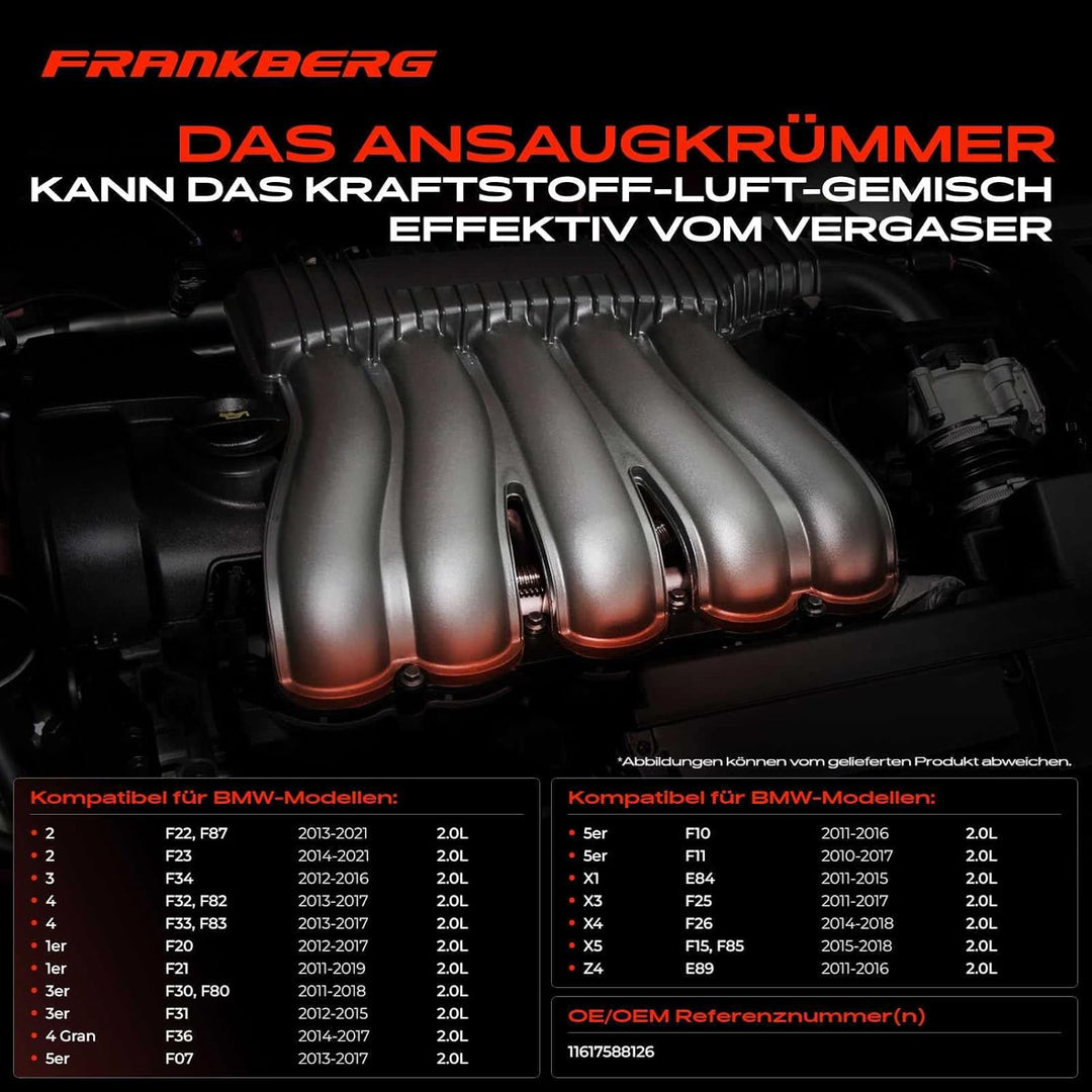 Ansaugkrümmer für 1er F20 F21 2 F22 F23 F87 3 F34 3er F30 F31 F35 F80 4 F32 F33 F36 F82 F83 5er F07