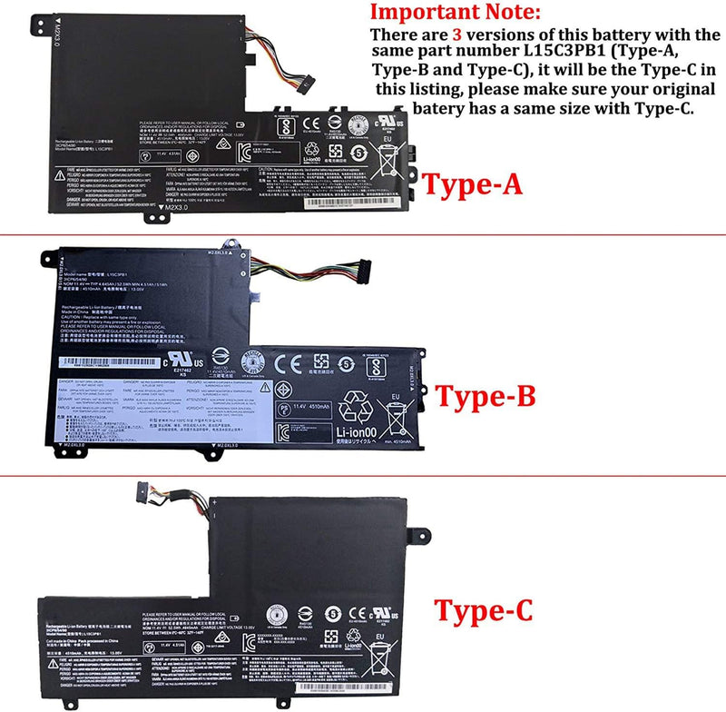 WYGUO L15L3PB0 L15C3PB1 L14L3P21 L14M3P21 L14M2P21 L14L2P21 Laptop Akku Ersatz für Lenovo Flex 4 147