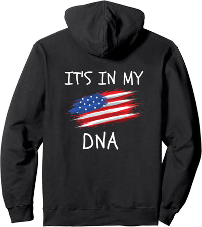 Proud American Roots It's In My DNA USA Flagge Herren Damen Pullover Hoodie