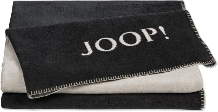 Joop! Wohndecke Uni-Doubleface Baumwollmischung anthrazit Grösse 150x200 cm, 739377 150x200 cm Anthr