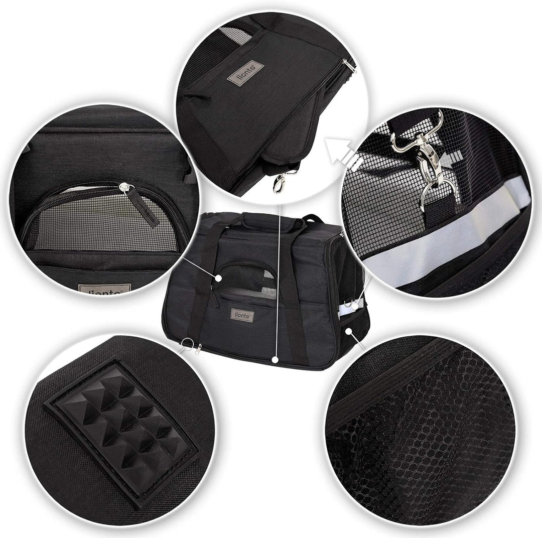 lionto Faltbare Hundetasche Hundebox Reisetasche für Haustiere Hundetransportbox Flugzeugtasche für