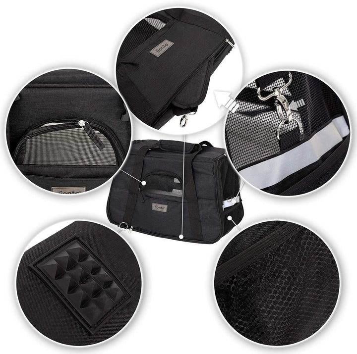 lionto Faltbare Hundetasche Hundebox Reisetasche für Haustiere Hundetransportbox Flugzeugtasche für