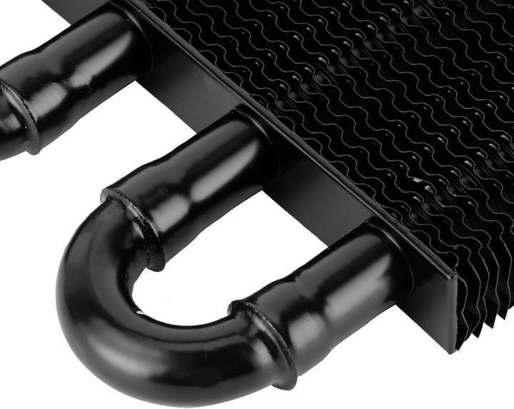 BOROCO Universal-Ölkühler-Kühler-Kit, 4-reihiges Aluminium-Ölkühler-Getriebe-Servolenkungs-Kühler-Ko