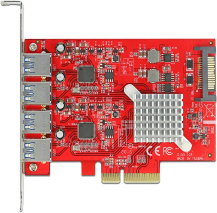 Delock PCI Express x4 Karte zu 4 x extern SuperSpeed USB 10 Gbps