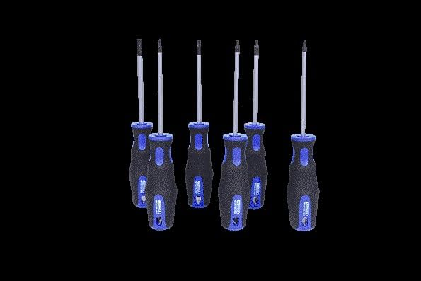 KS Tools 159.0040 ERGOTORQUEplus Schraubendreher-Satz, 6-tlg., TX mit Bohrung