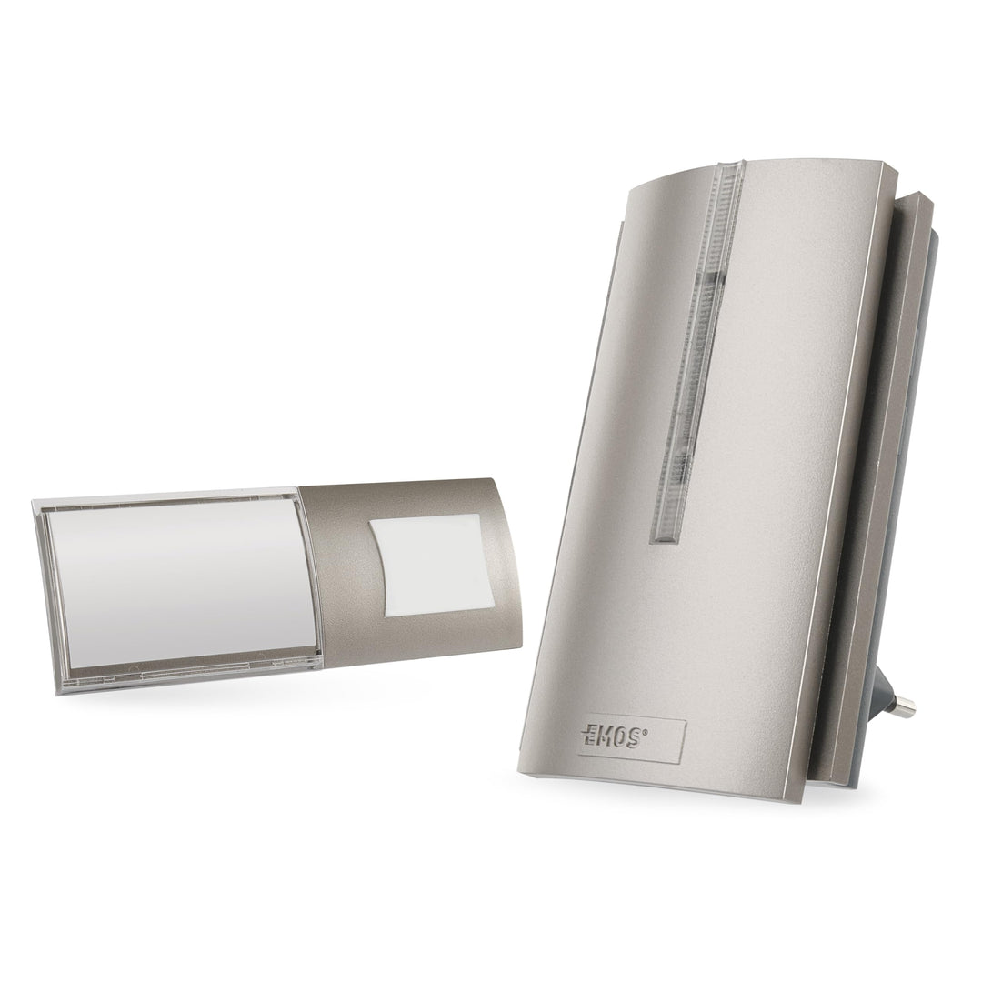EMOS Kabellose Türklingel/Funkklingel Set mit Repeater Funktion und USB-C-Port - unbegrenzte Reichwe