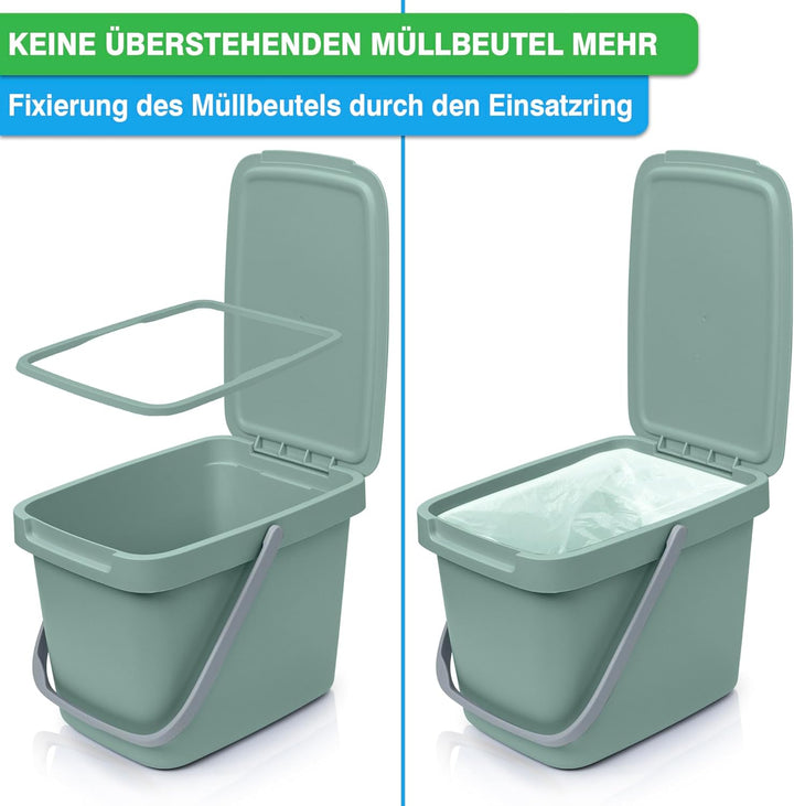 YourCasa Biomülleimer Küche - 6L Komposteimer Küche für alltäglichen Biomüll Behälter - Kompostbehäl