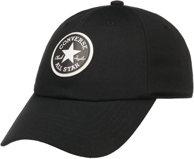 Converse Chuck Patch Baseballkappe aus recyceltem Polyester mit Strapback Einheitsgrösse Schwarz, Ei