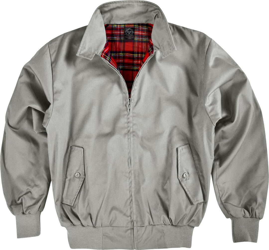 Original GearUp® Harrington Jacke English Style in 12 verschiedenen Designs wählbar 3XL Grau, 3XL Gr