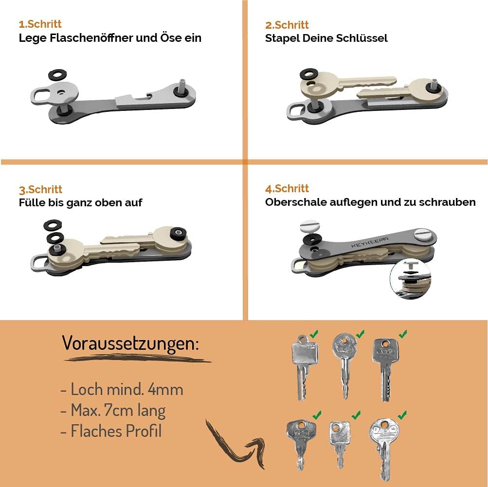 KEYKEEPA aus Holz - Der Schlüssel Organizer - für bis zu 12 Schlüssel, inklusive Flaschenöffner und