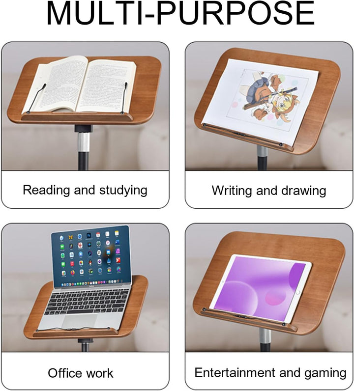 Tragbarer Laptop-Ständer,Höhenverstellbarer Und Winkelverstellbarer Beistelltisch Für Sofa/Nachtschr