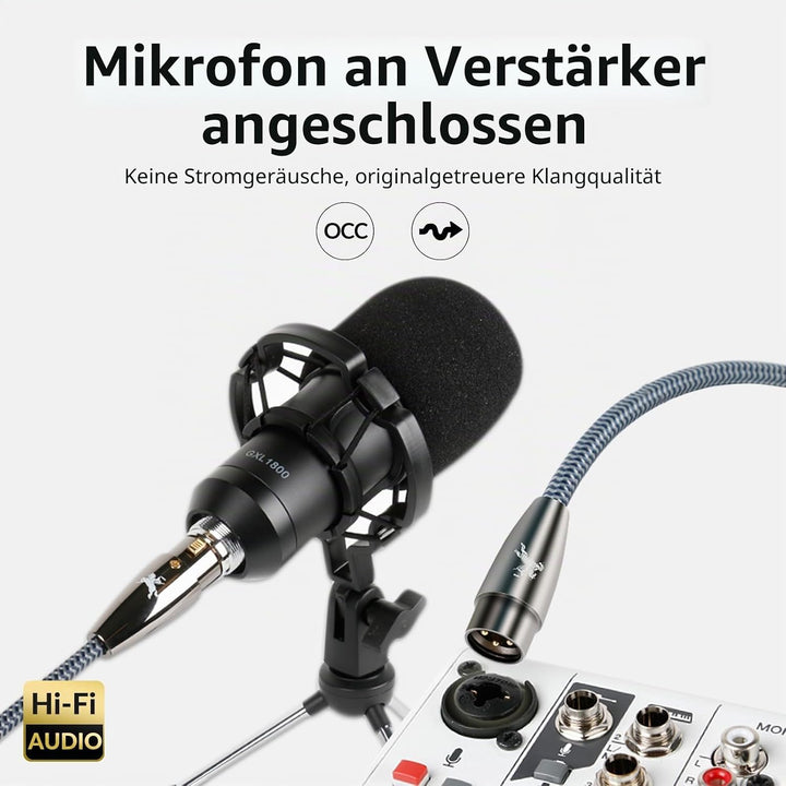 Impeto Audiophile hifi XLR Kabel, Mikrofonkabel XLR Stecker auf Busche Kabel Kompatibel mit Mikrofon