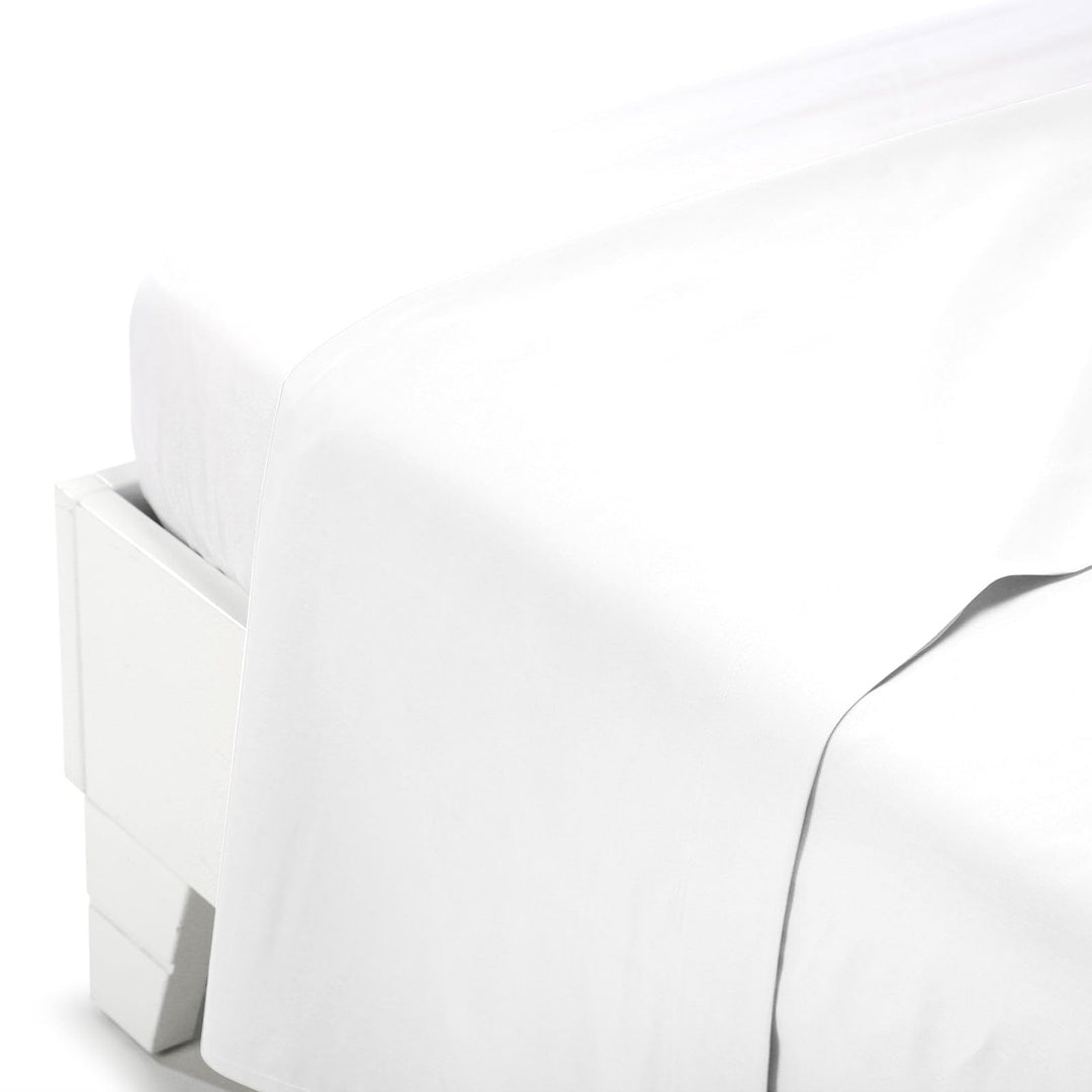Caleffi Baumwolle, einfarbig, Oberlaken, Weiss, Doppelbett 160 x 190 cm Bianco, 160 x 190 cm Bianco