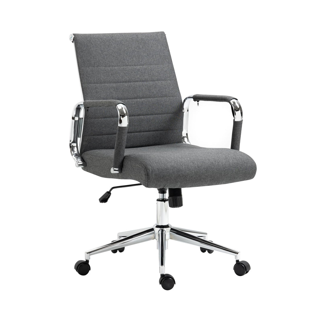 SVITA Office Comfort Bürostuhl Schreibtischstuhl Drehstuhl Chefsessel Stoffbezug Dunkelgrau Dunkelgr