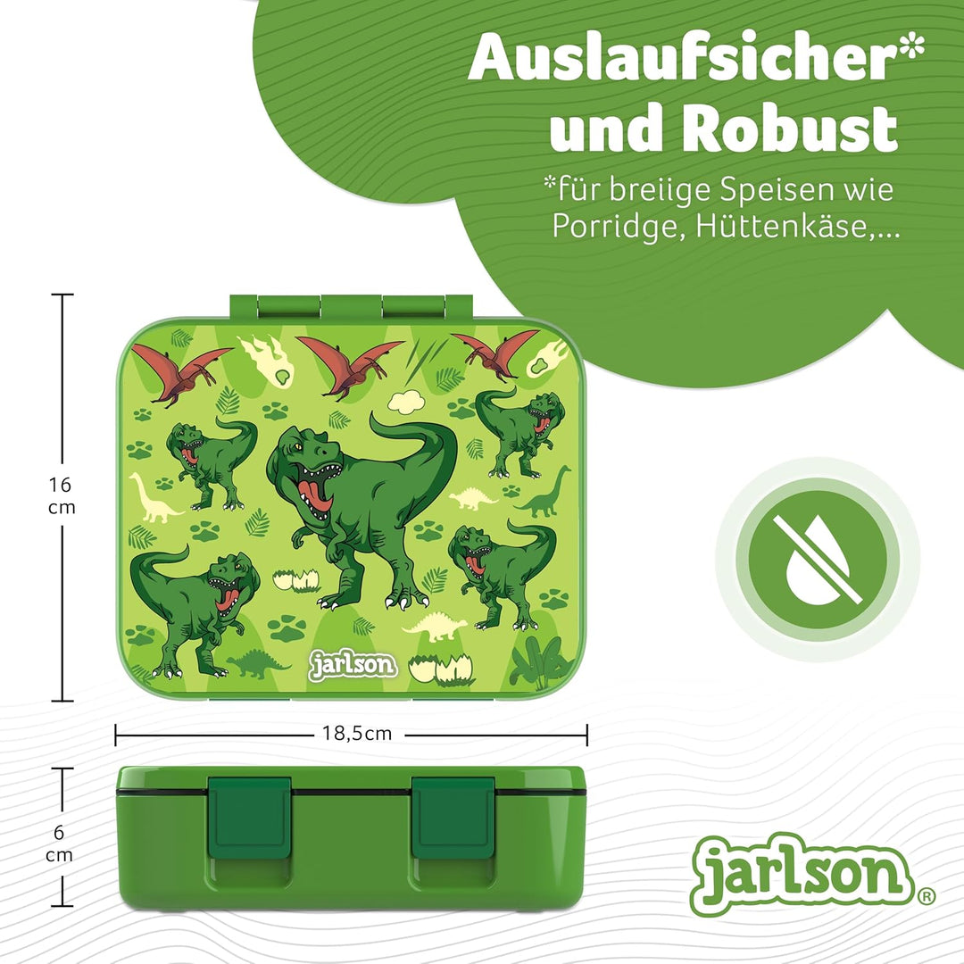 JARLSON® Brotdose Kinder mit Fächern MILI [AUSLAUFSICHER] Bento Lunchbox für Schule, Kita, Kindergar