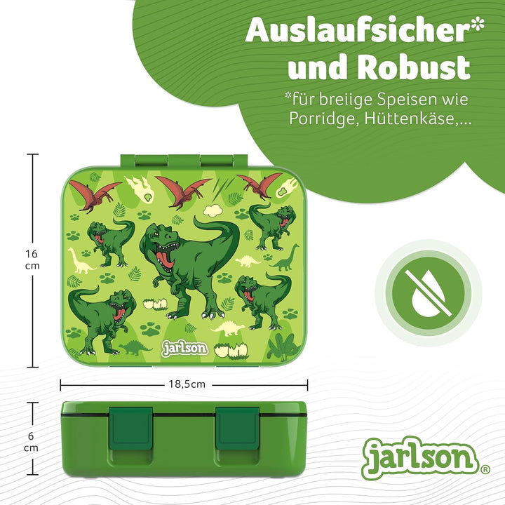 JARLSON® Brotdose Kinder mit Fächern MILI [AUSLAUFSICHER] Bento Lunchbox für Schule, Kita, Kindergar