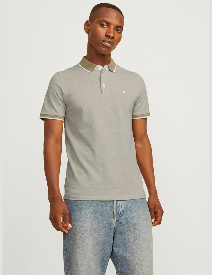 JACK & JONES Male Poloshirt 2er-Pack Einfarbig Poloshirt Poloshirt S Crockery, Poloshirt S Crockery