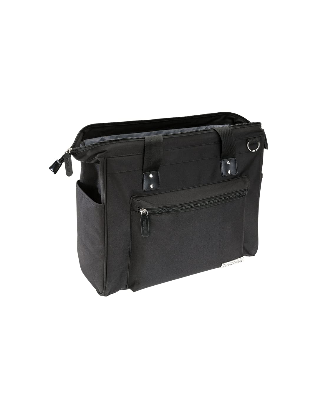 Twistshake Wickeltasche 15 L mit Wickelunterlage und Babyflaschenfächer, Schwarz, Wickeltasche 15 L