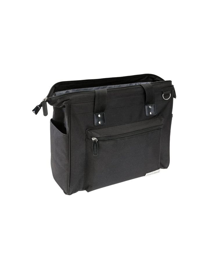 Twistshake Wickeltasche 15 L mit Wickelunterlage und Babyflaschenfächer, Schwarz, Wickeltasche 15 L