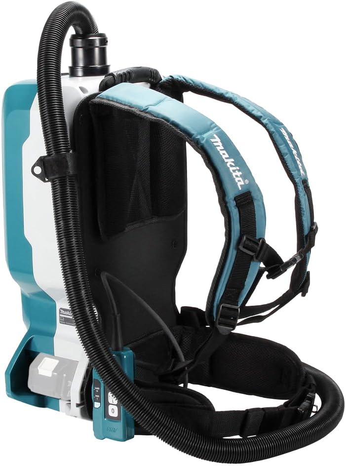 Makita DVC665ZU, Rucksackstaubsauger 2x18 V mit Bluetooth (ohne Akku, ohne Ladegerät), Blau