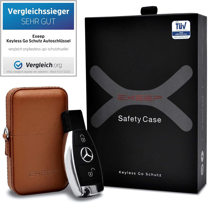 EXEEP® Keyless Go Schutz Autoschlüssel - TÜV geprüft - Zuverlässige Funkschlüssel Abschirmung - RFID