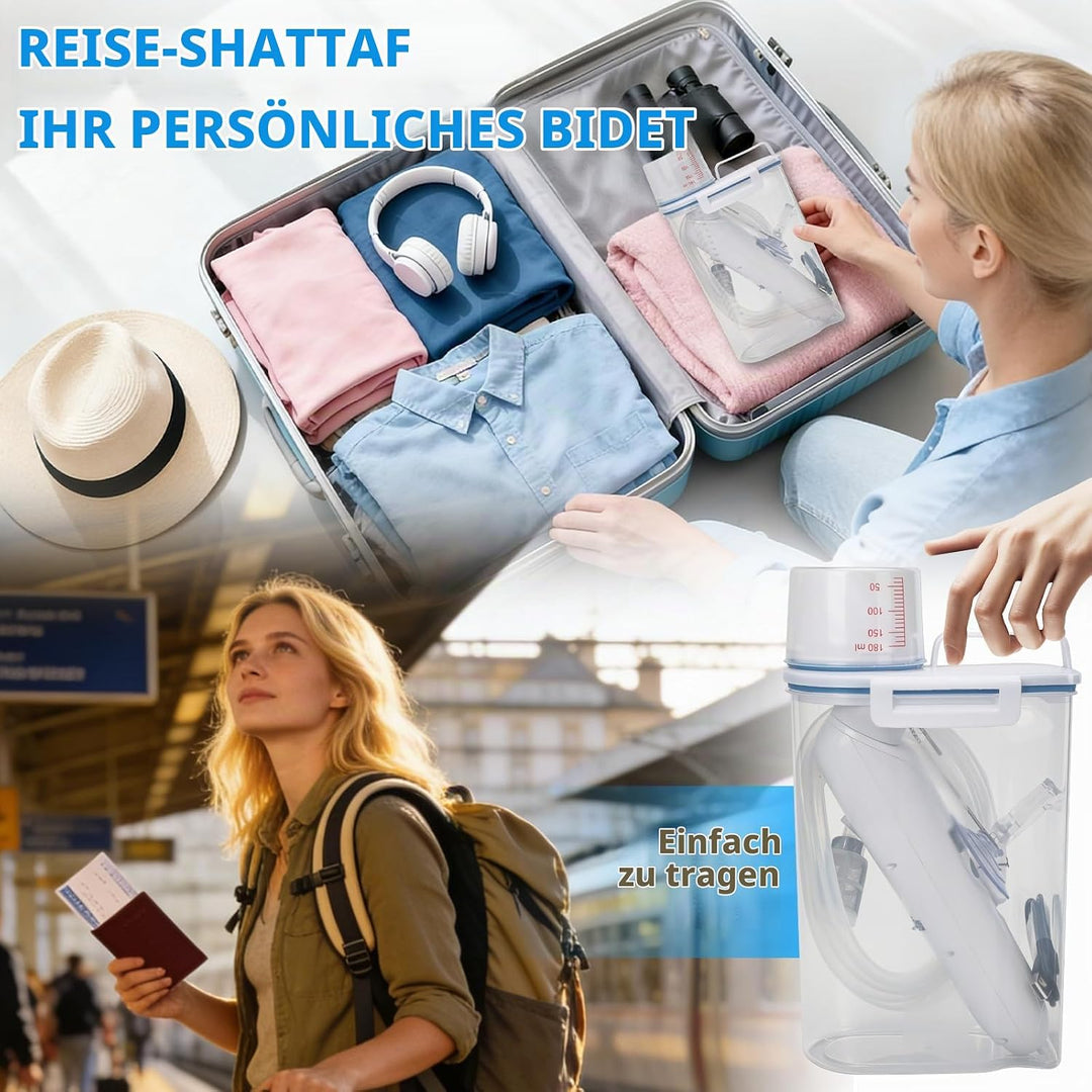 Bidet Po Dusche, Portable Travel Bidet Elektrisches, Peri Bottle mit 2.5 L Wassertank füR Intimdusch