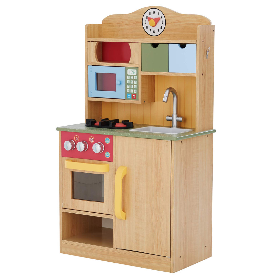Teamson Kids Kinderküche Spielküche Holz Kinderspielküche Holzküche TD-11708A Mehrfarben, Mehrfarben