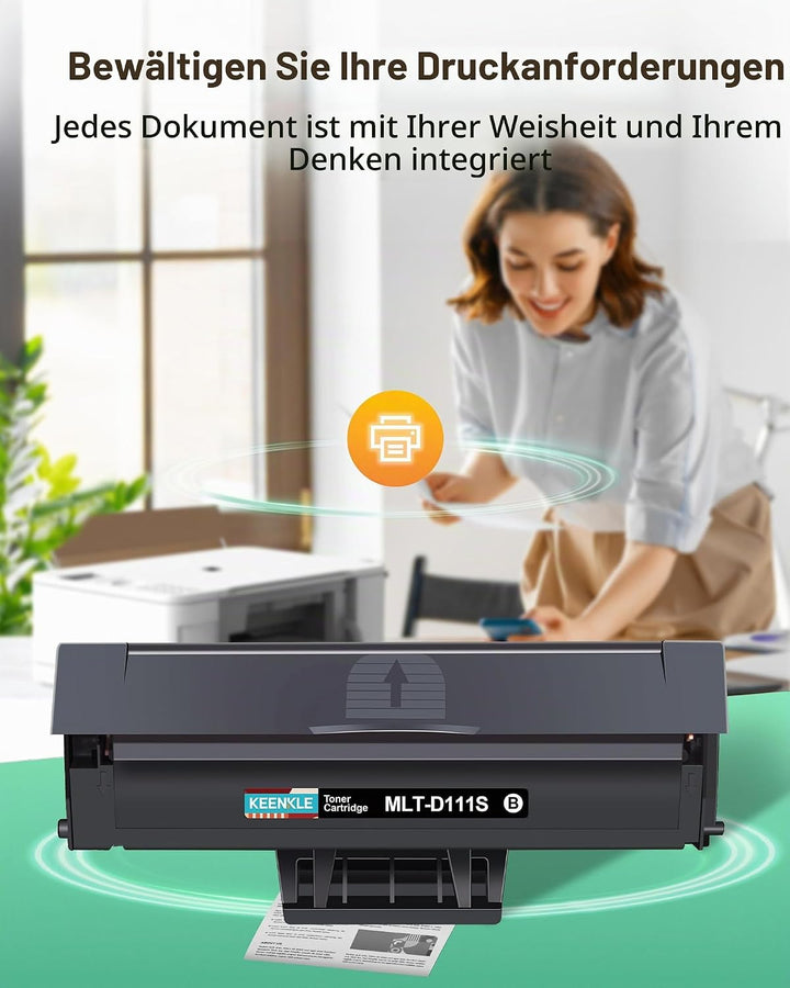 KEENKLE MLT-D111S D111L Kompatible für Samsung Xpress m2070w Toner D111S MLTD111S Schwarz für Samsun