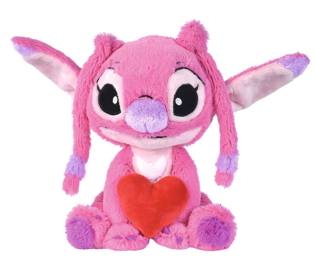 Simba Plüschtier, Engel umarmt EIN Herz, 25 cm, Lilo & Stitch – weiches und liebevolles Plüschtier,