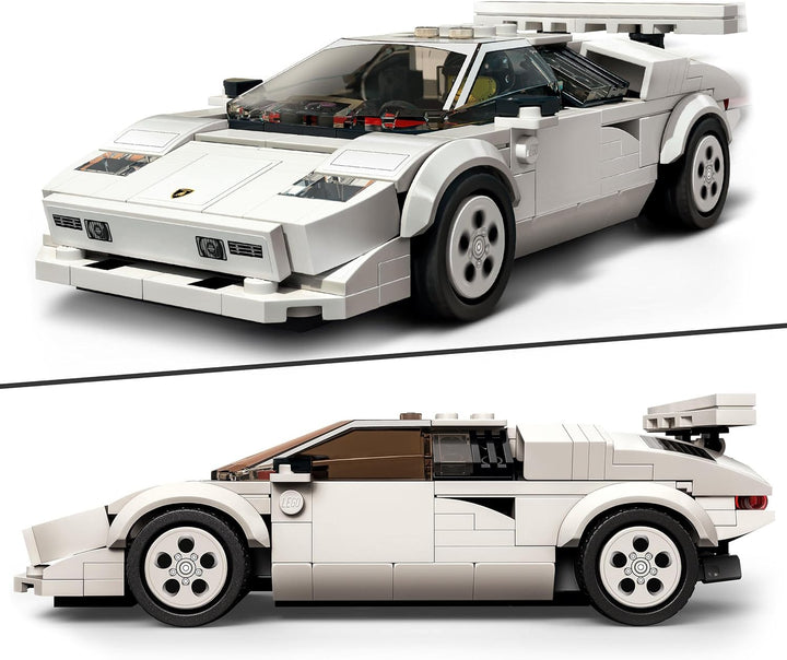 LEGO Speed Champions Lamborghini Countach Bausatz für Modellauto, Auto-Spielzeug mit Cockpit für 2 F