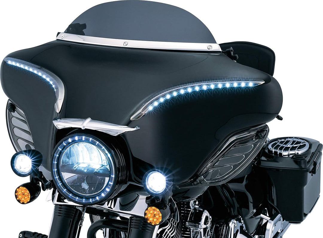 Kuryakyn 1310 Motorradzubehör: Glatte Windschutzscheiben-Verkleidung für Harley-Davidson Motorräder,