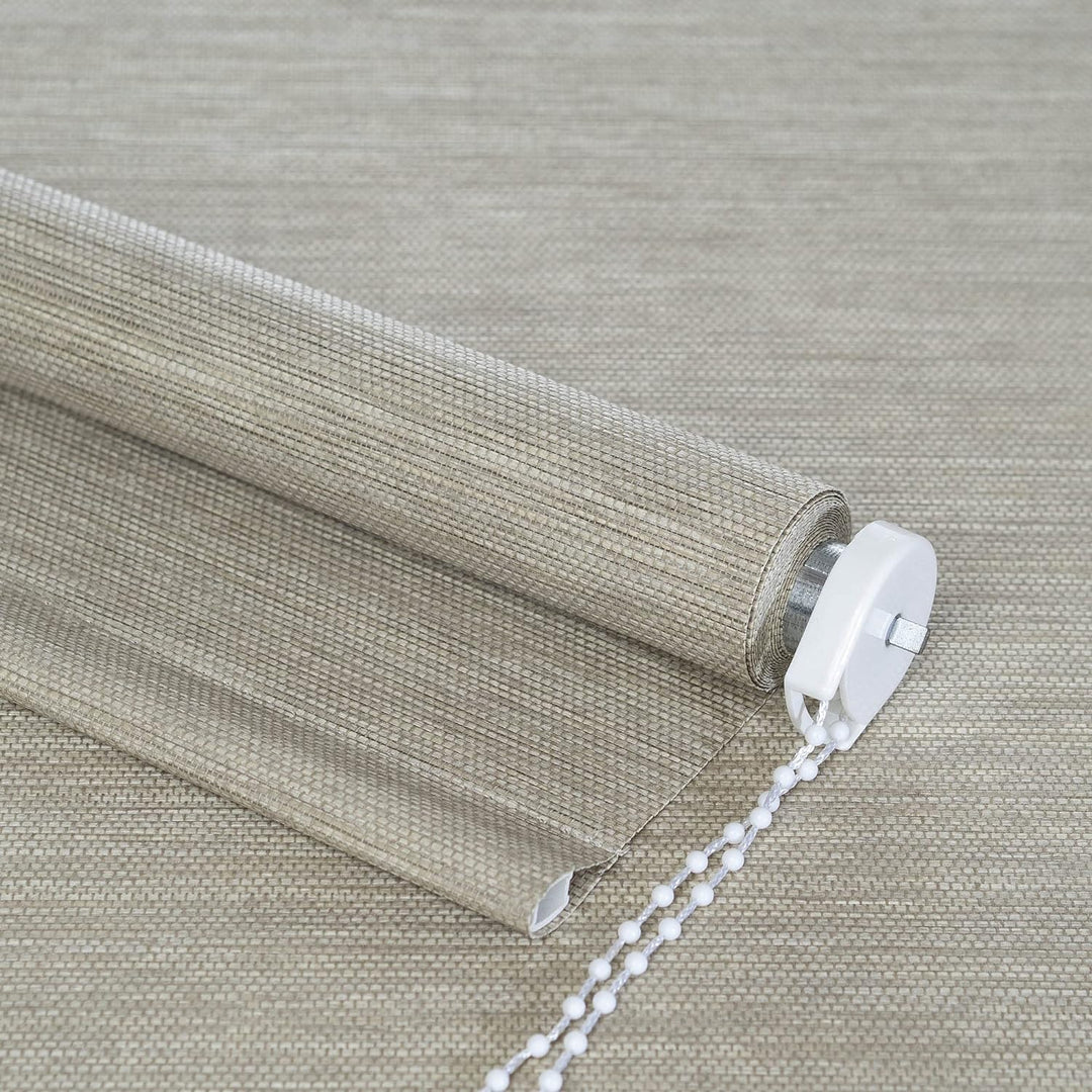 Liedeco® Rollo, Fenster Rollo, Kettenzug-Rollo / 62 x 180 cm (Breite x Höhe), Struktur Natur Sand/St