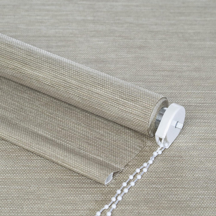 Liedeco® Rollo, Fenster Rollo, Kettenzug-Rollo / 62 x 180 cm (Breite x Höhe), Struktur Natur Sand/St