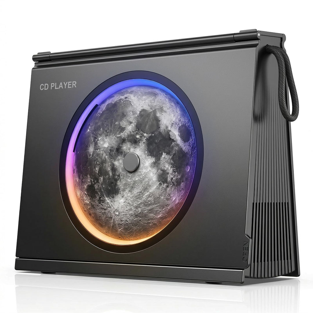 Gueray Tragbarer CD-Spieler mit Licht, Bluetooth 5.3 CD-Player mit Fernbedienung HiFi-Lautsprecher 4