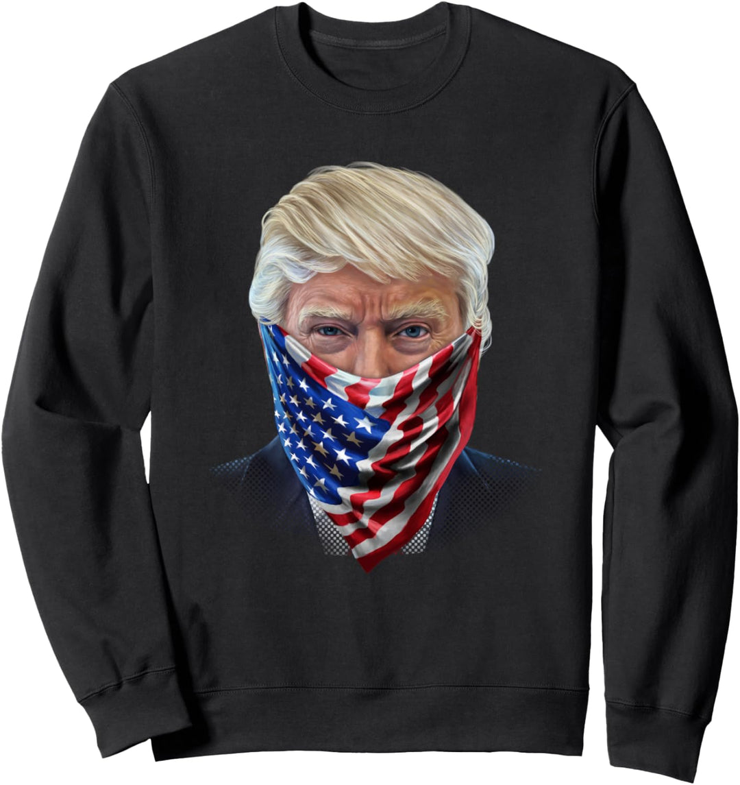 Präsident Donald Trump in der Flagge der USA Bandana Sweatshirt