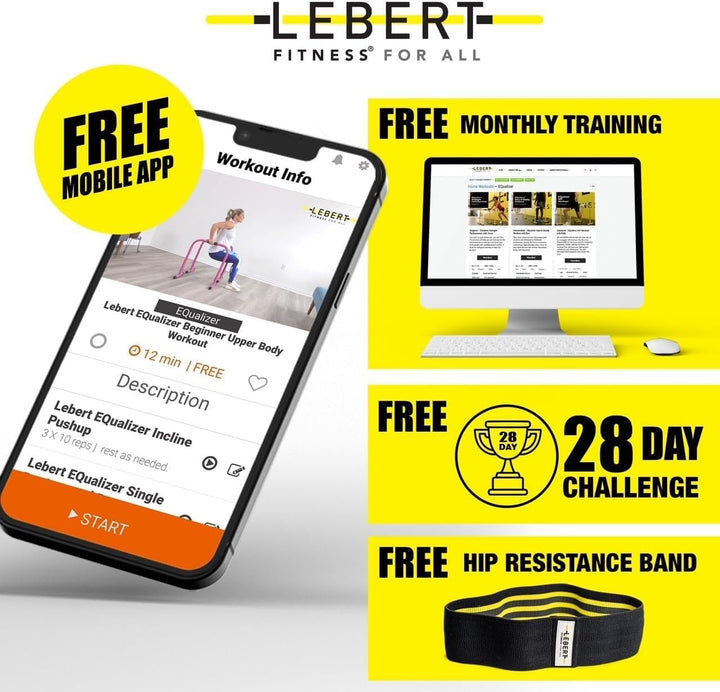 Lebert Fitness Equalizer mit Resistance Band - Calisthenics Equipment ✓ Dip Station ✓ Push Up Stand