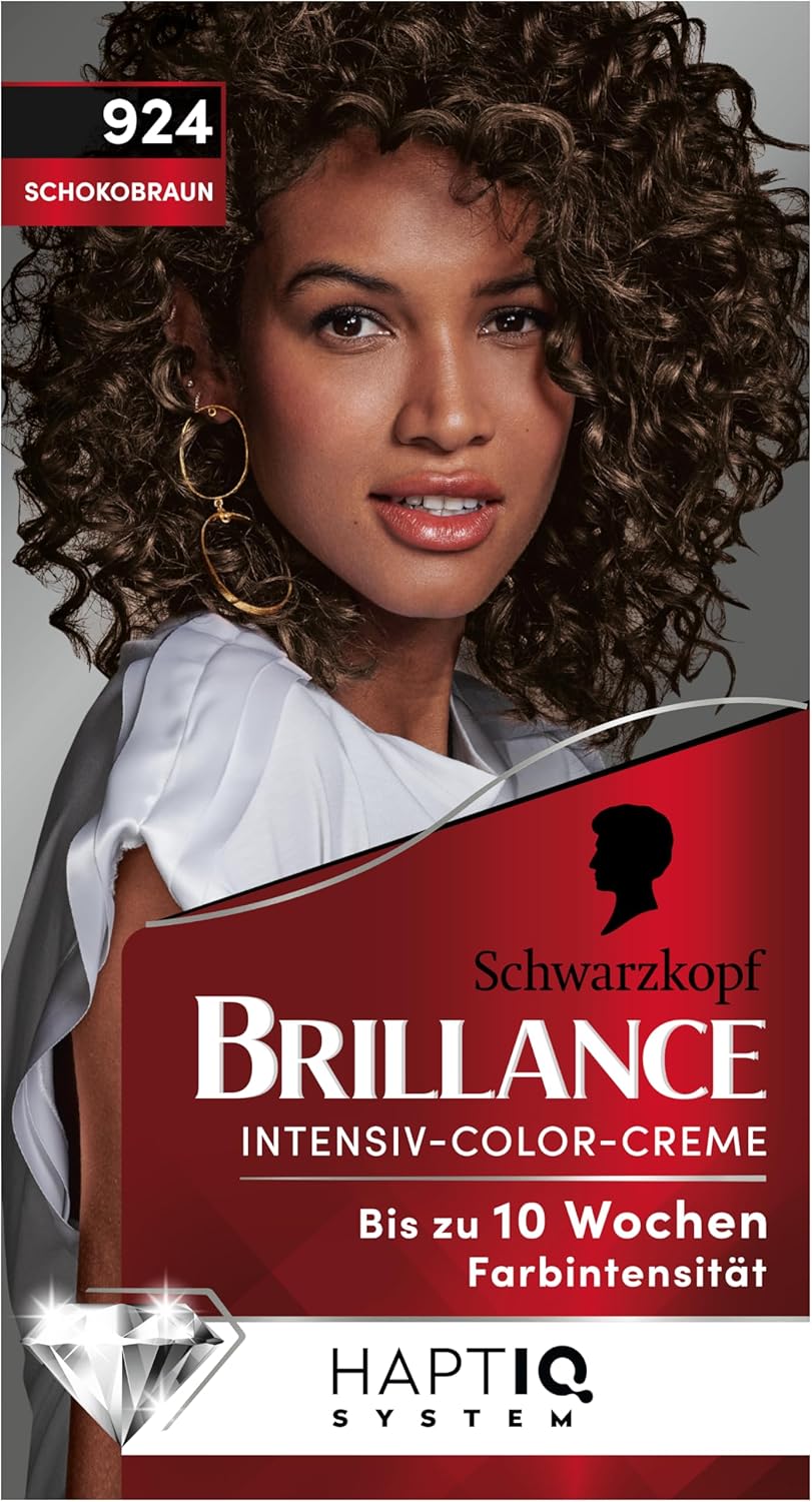 Brillance Intensiv-Color-Creme Haarfarbe 924 Schokobraun Stufe 3, 3er Pack(3 x 160 ml), 924 Schokobr